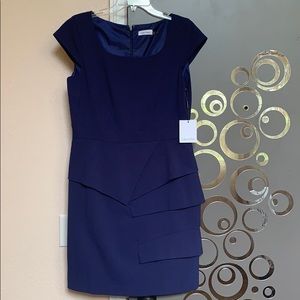 NWT classic Calvin Klein dress in ink blue size 12